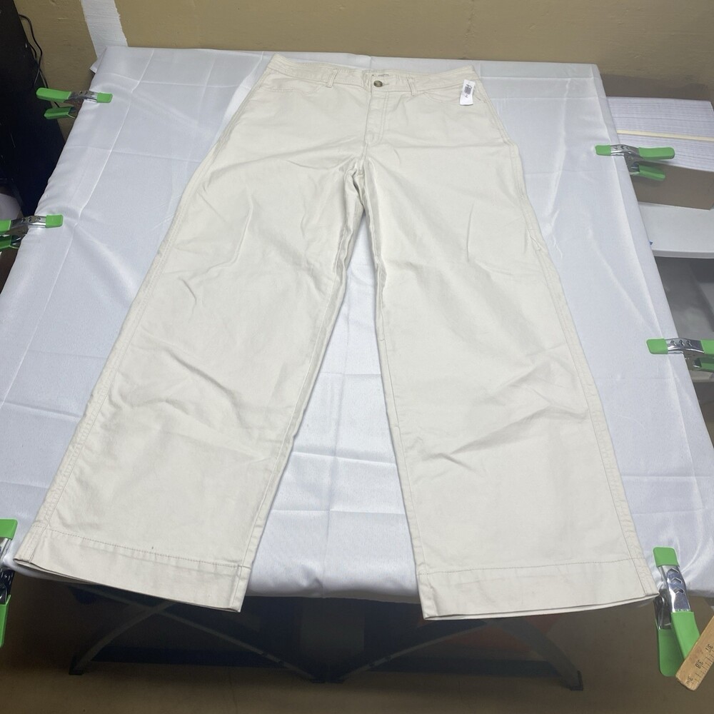 NWT Old Navy Extra High-Rise Wide Leg Pants White Size 16 Tall! Brand new!